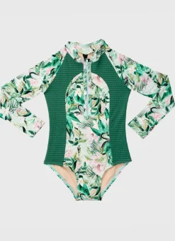 Marabou Long Sleeve One Piece