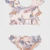 Plumeria Frill Bikini Set