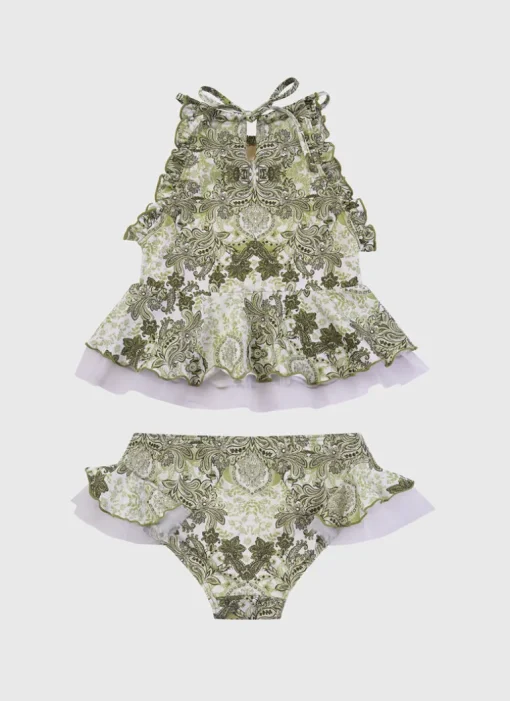 Tapestry Halter Neck Bikini Set