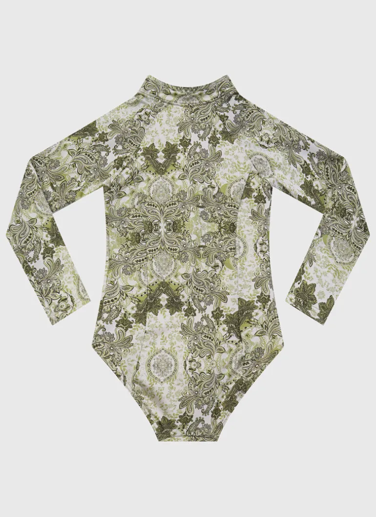 Tapestry Long Sleeve One Piece