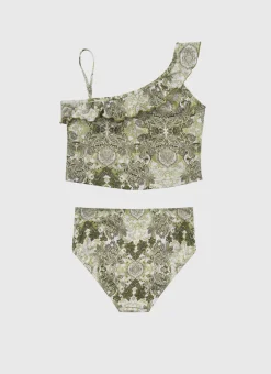 Tapestry One Shoulder Bikini Set